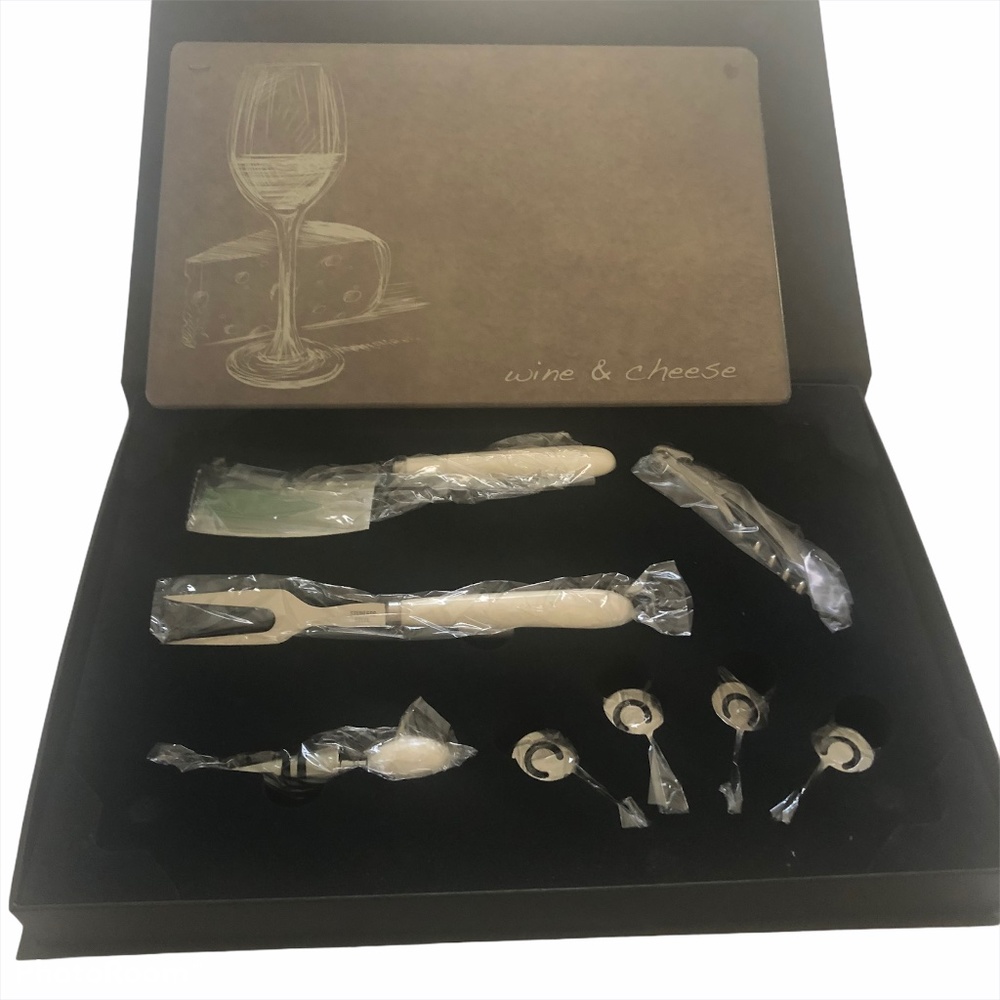 9-piece Wine & Cheese  Board Serving Set